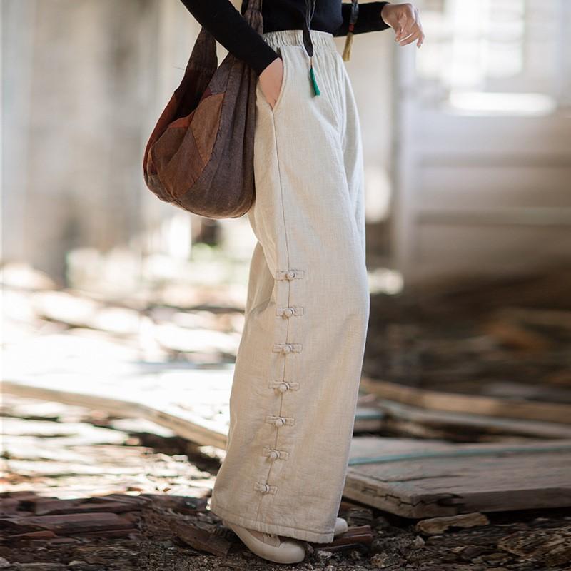 Johnature Women Vintage Winter Straight Pants Trousers Elastic Waist Solid Color Warm Pants One Size бежевий
Johnature Women Vintage Winter Straight Pants Trousers Elastic Waist Solid Color Warm Pants One Size бежевий