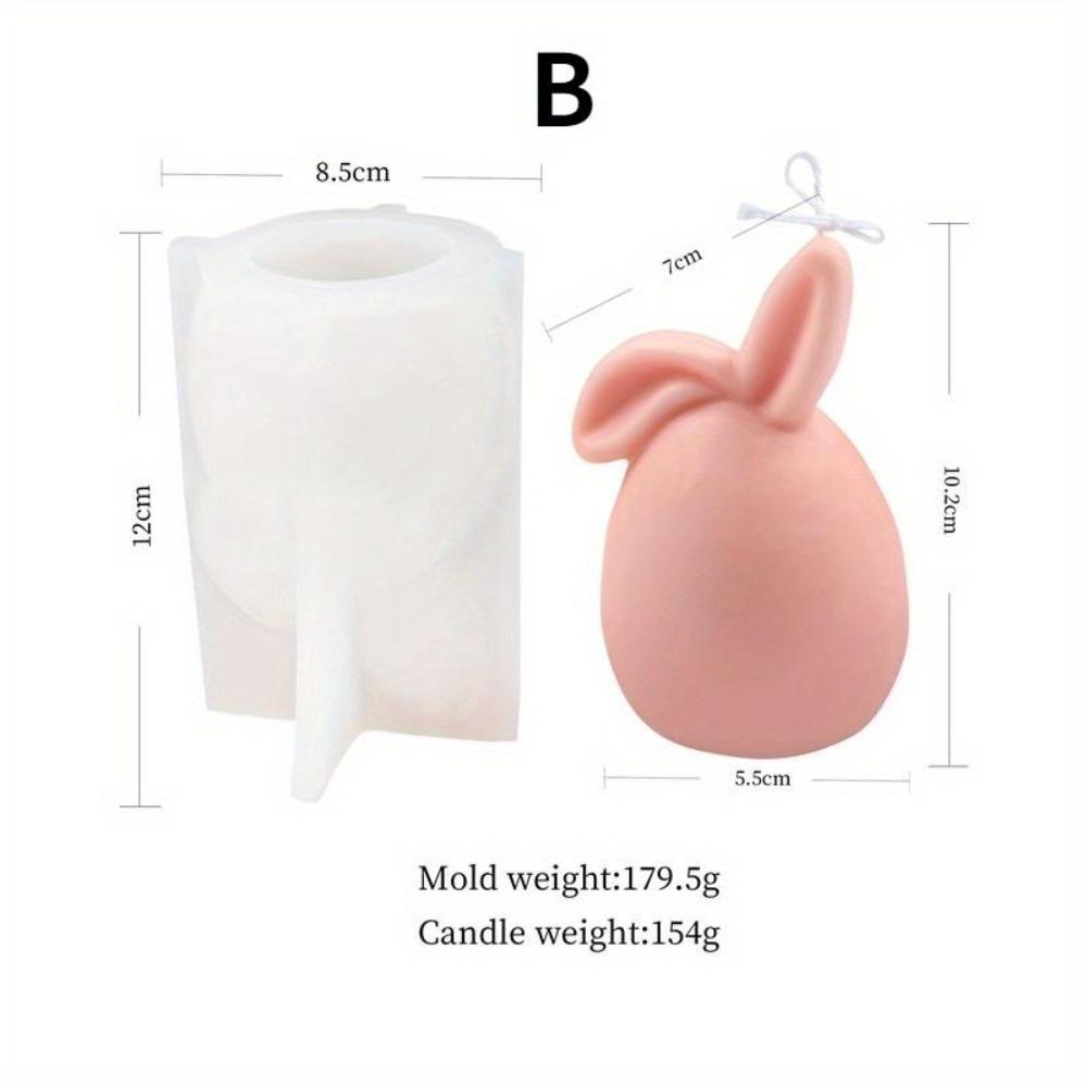 Силиконовая форма для круглого яйца Кролик 3D Кролик свеча Форма пасхальное яйцо Кролик Ароматерапевтическое мыло Форма B