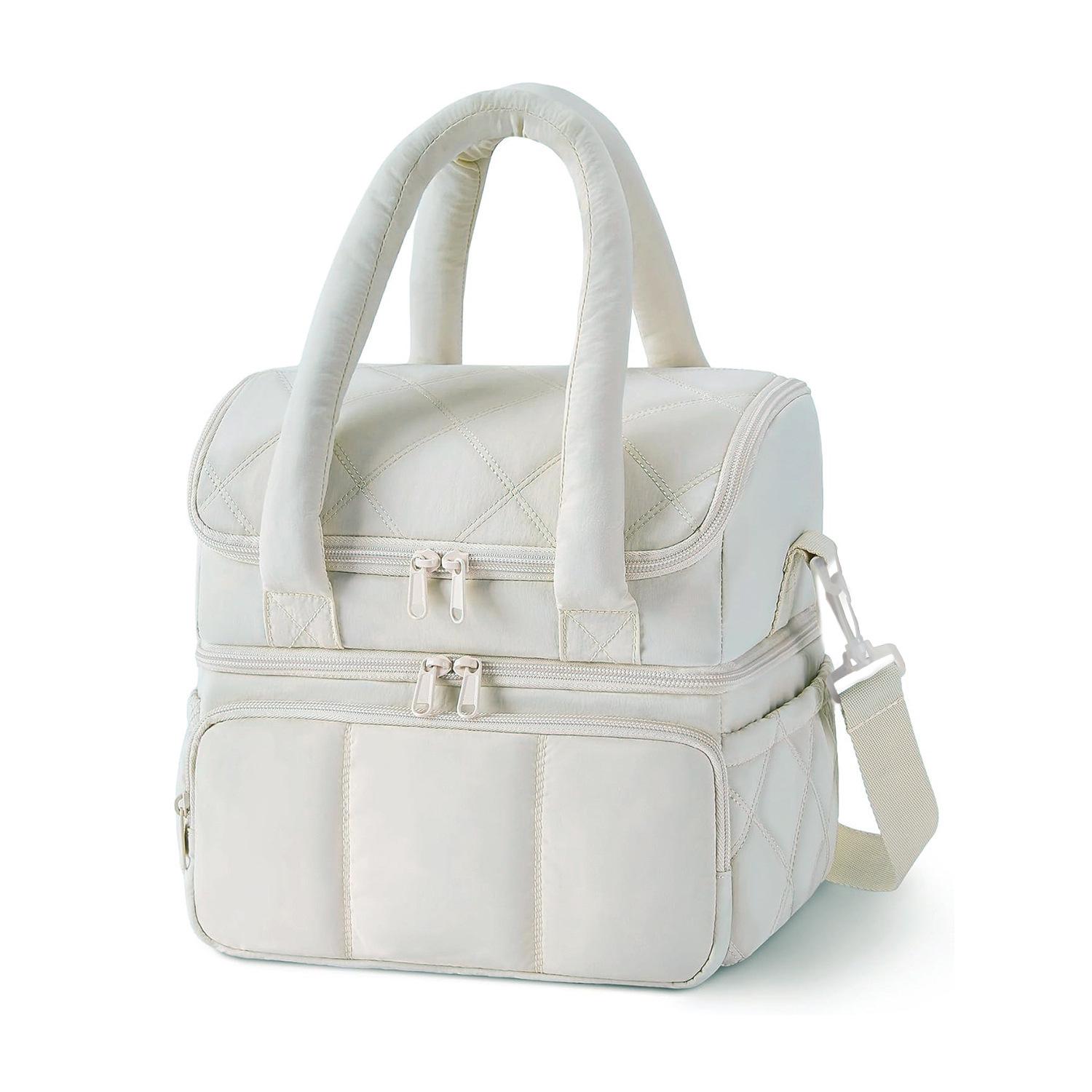 Quilted Women s Double Layer Insulated Lunch Bag for Work Commute Bento
Quilted Women s Double Layer Insulated Lunch Bag for Work Commute Bento
