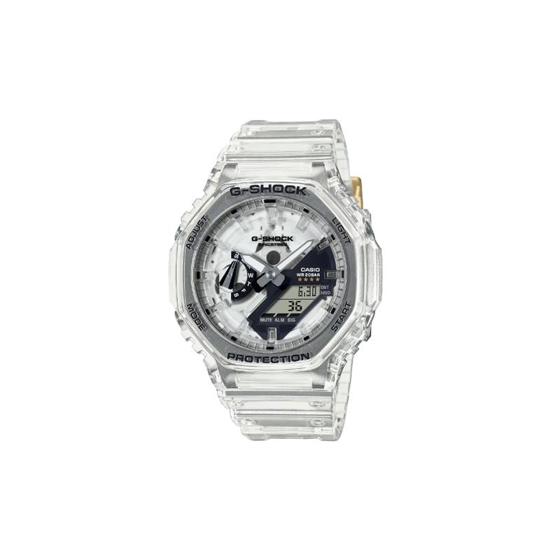 Casio LCD/Pointer Dual Display Series G-SHOCK Series 40th Anniversary CLEAR REMIX 200m Waterproof Quartz Movement Resin Strap Japanese GA-2140RX-7AJR белый
Casio LCD/Pointer Dual Display Series G-SHOCK Series 40th Anniversary CLEAR REMIX 200m Waterproof Quartz Movement Resin Strap Japanese GA-2140RX-7AJR белый