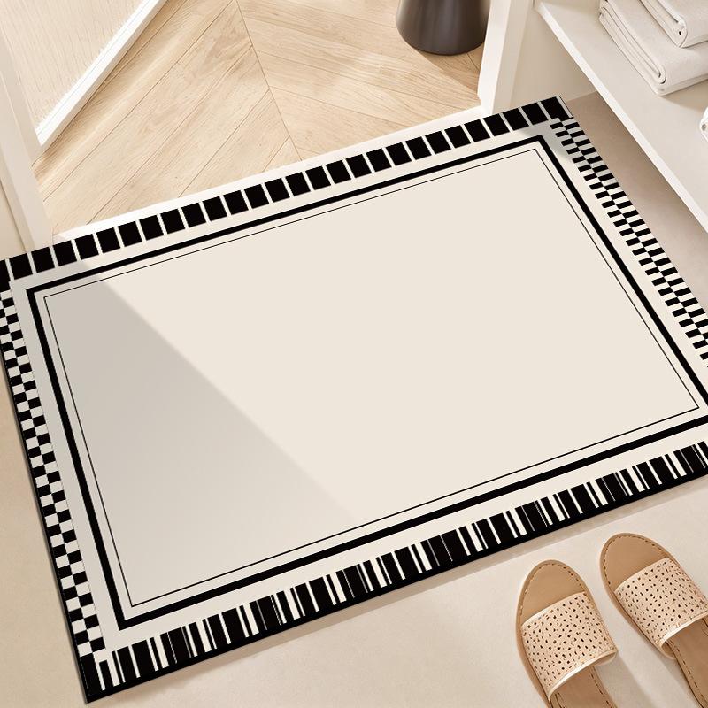 Geometric Stripe Carpet Mat Rug Checkerboard Border & Inspirational Text Design Non-slip Home Decoration Floor Mat Welcome Mat 40X60CM
Geometric Stripe Carpet Mat Rug Checkerboard Border & Inspirational Text Design Non-slip Home Decoration Floor Mat Welcome Mat 40X60CM