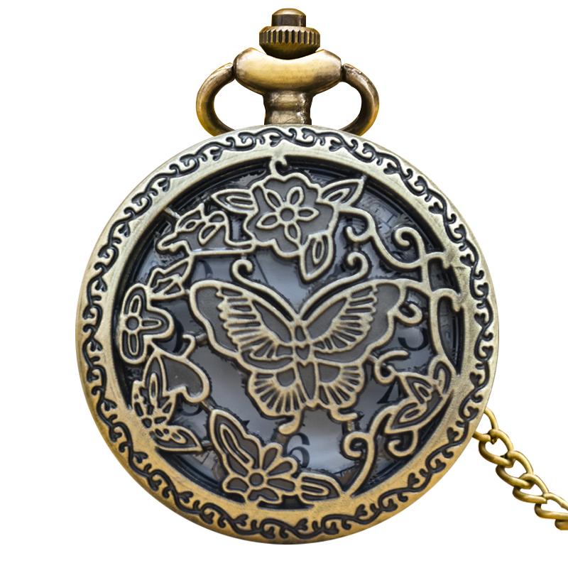 Vintage Cutout Clamshell Bronze Butterfly And Flower Carving Fashion Necklace Quartz Pocket Watch Accessories бронзовий
Vintage Cutout Clamshell Bronze Butterfly And Flower Carving Fashion Necklace Quartz Pocket Watch Accessories бронзовий