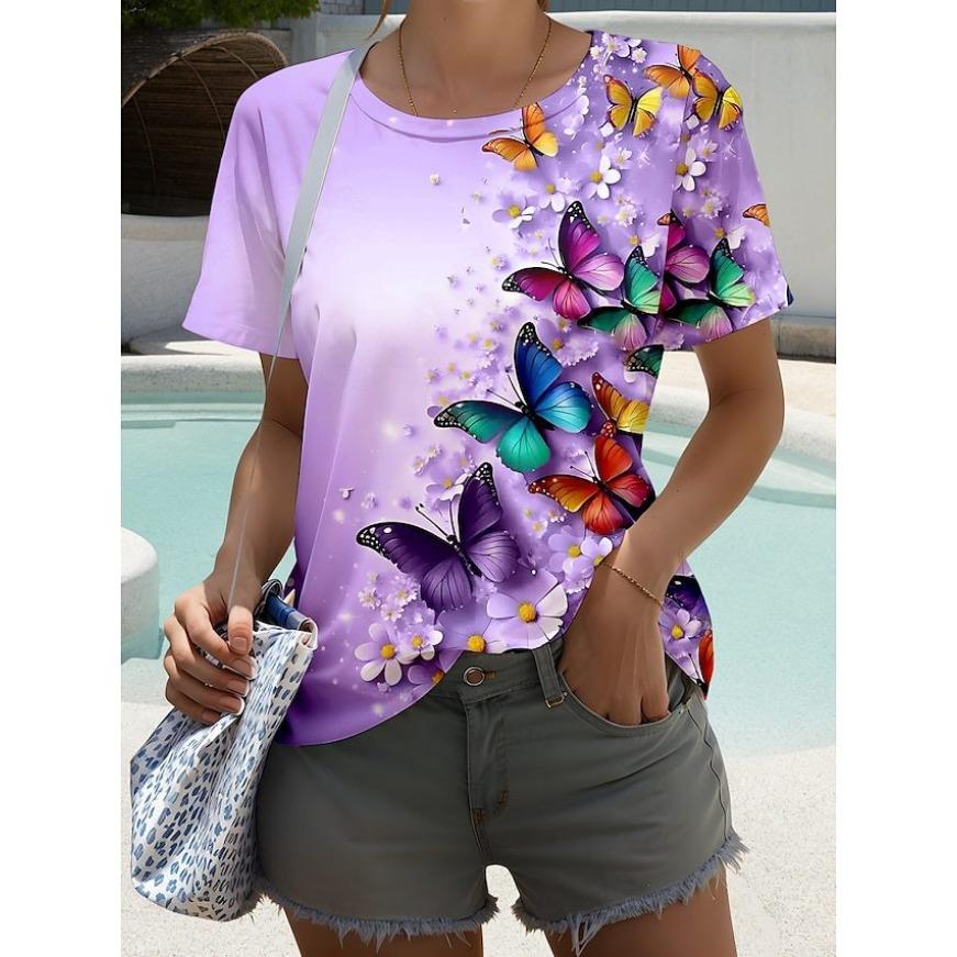 Fashionable Butterfly Tees Minimalist 3D Print Pattern Women s T Shirt Round Neck Short Sleeved Top 6XL
Fashionable Butterfly Tees Minimalist 3D Print Pattern Women s T Shirt Round Neck Short Sleeved Top 6XL