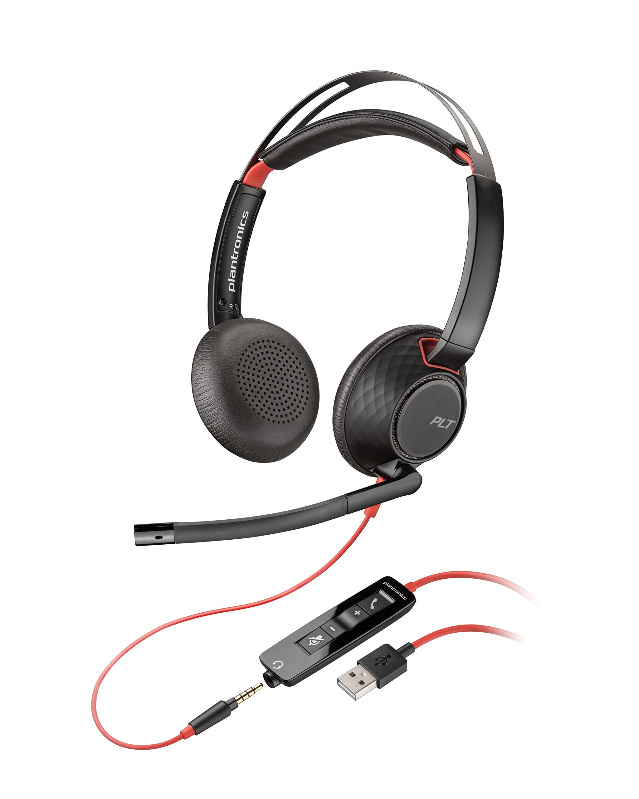 Poly Blackwire 5220 Wired Binaural Headset with Boom Microphone Compatible with PC/Mac/Tablet/Mobile USB-A/3.5mm Connection 7S4B3AA
Poly Blackwire 5220 Wired Binaural Headset with Boom Microphone Compatible with PC/Mac/Tablet/Mobile USB-A/3.5mm Connection 7S4B3AA