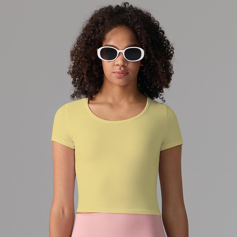 Women s Short Sleeve Round Neck Yoga T-shirt - Casual Cropped Slim Fit for Running and Fitness Small
Women s Short Sleeve Round Neck Yoga T-shirt - Casual Cropped Slim Fit for Running and Fitness Small