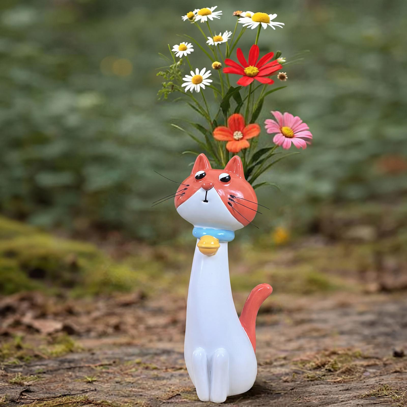 Funny Cat-shaped Vases Long-Necked Cat Flower Arrangement Ornament Modern Whimsical Resin Cat Flower Vase Home Table Decoration
Funny Cat-shaped Vases Long-Necked Cat Flower Arrangement Ornament Modern Whimsical Resin Cat Flower Vase Home Table Decoration