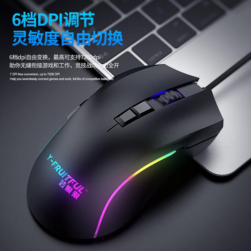 Y-FRUITFUL Y73 RGB Wired Gaming Mouse
Y-FRUITFUL Y73 RGB Wired Gaming Mouse