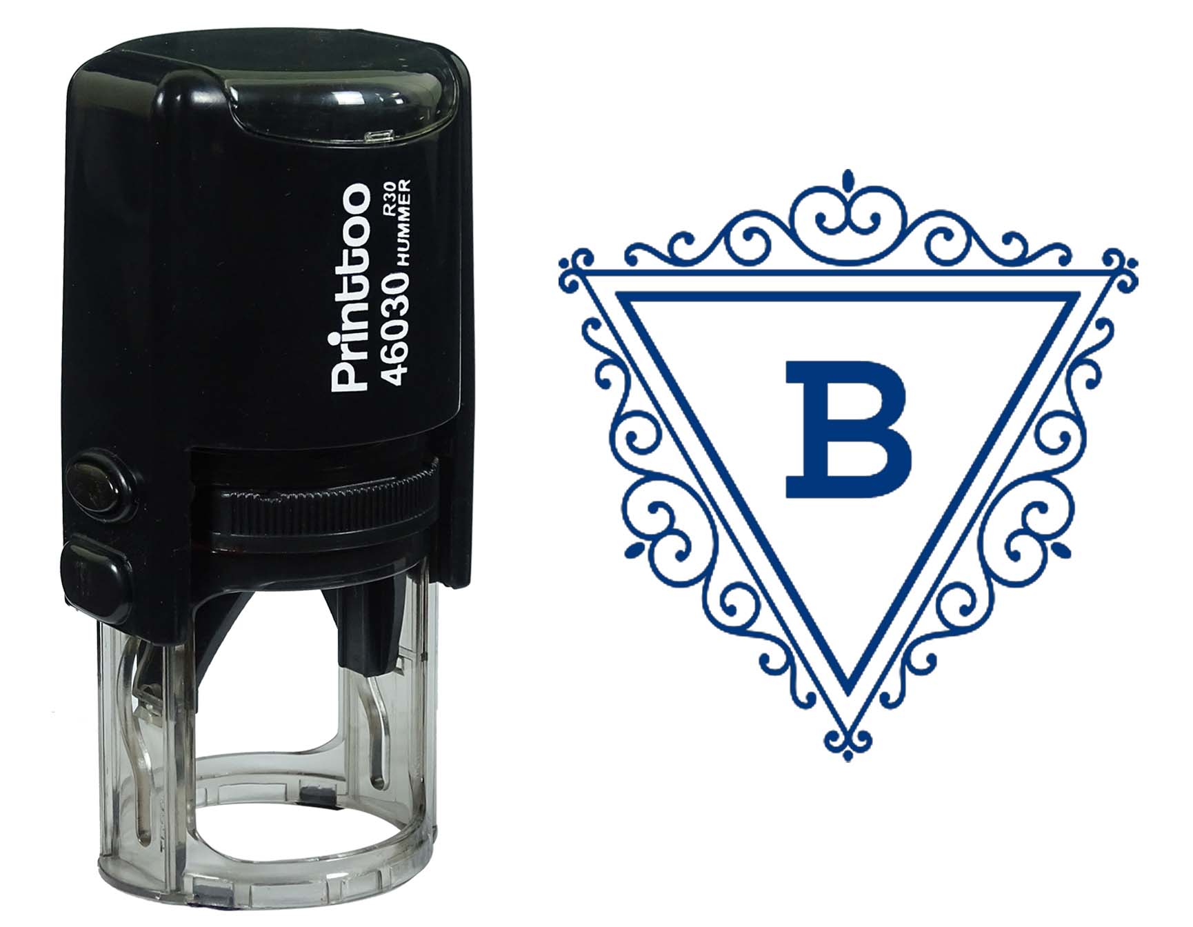Printtoo B Alphabet Swirl Border Triangle Monogram Initial Self Inking Rubber Stamp Office 30 mm Diameter (Approx) синій
Printtoo B Alphabet Swirl Border Triangle Monogram Initial Self Inking Rubber Stamp Office 30 mm Diameter (Approx) синій