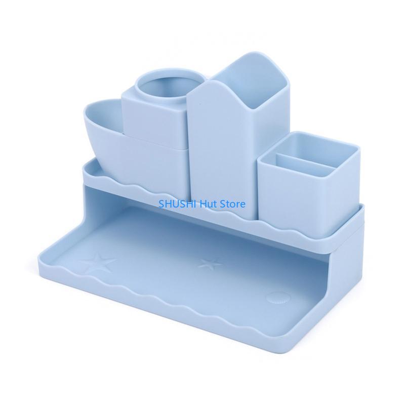 Plastic Stationary Storage Box Multifunctional Combination Pen Holder for Home Bedroom Dormitory Cosmetic Rack D57B синій
Plastic Stationary Storage Box Multifunctional Combination Pen Holder for Home Bedroom Dormitory Cosmetic Rack D57B синій