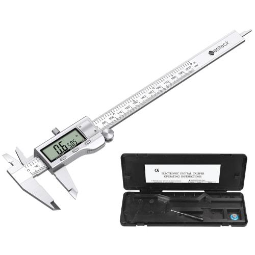 Neoteck 200mm Stainless Steel Digital Caliper with Three Units, Zero Reset Function, for Measuring External and Internal Diameters and Steps
Neoteck 200mm Stainless Steel Digital Caliper with Three Units, Zero Reset Function, for Measuring External and Internal Diameters and Steps