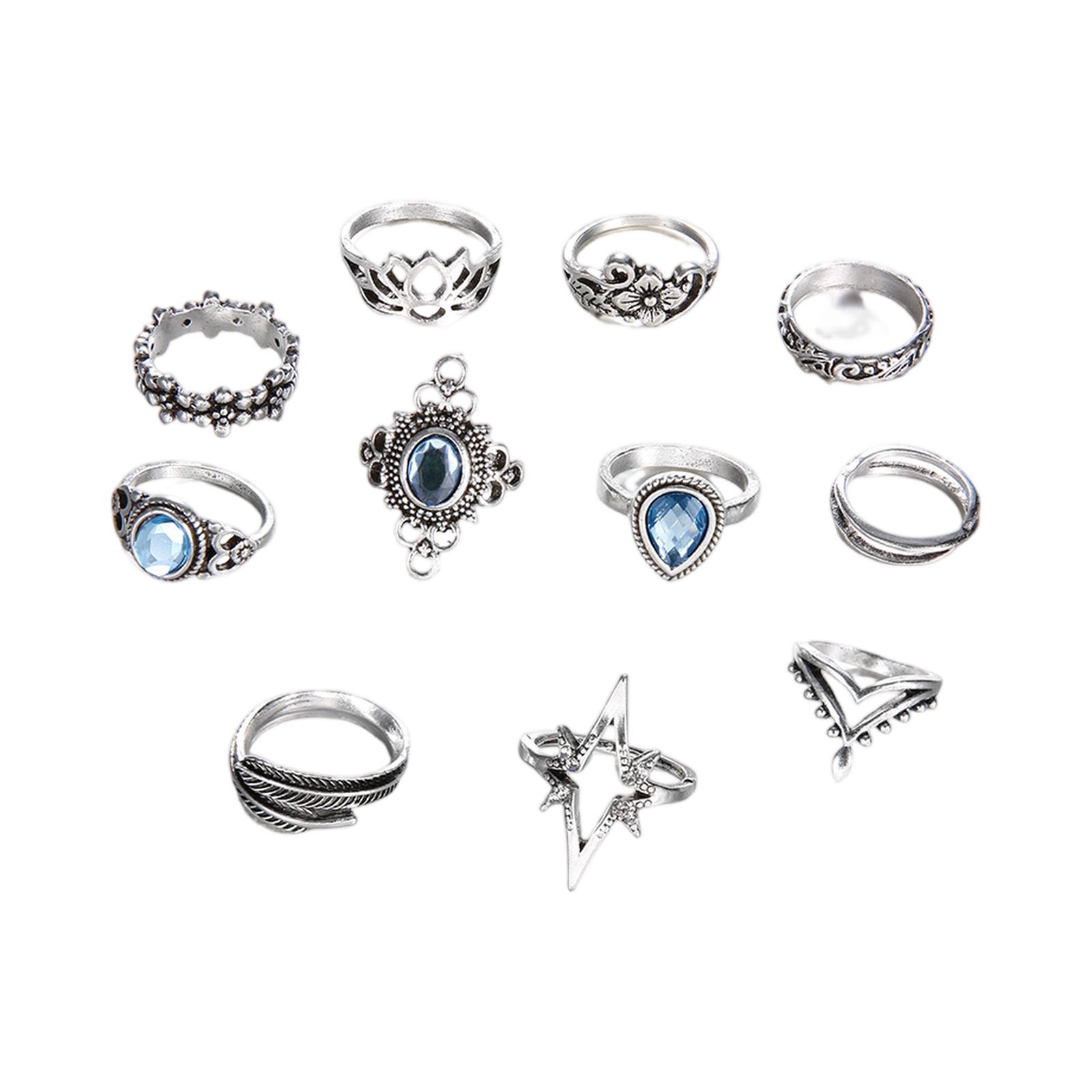 Fashion Women s 11 Piece Ring Set - Ladies Ring Metal Ring Glossy Ring Metal Ring Holiday Gift One Size срібний
Fashion Women s 11 Piece Ring Set - Ladies Ring Metal Ring Glossy Ring Metal Ring Holiday Gift One Size срібний