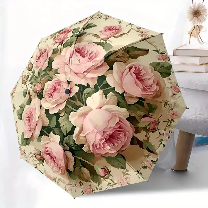 1 Automatic Open/Close Umbrella with Elegant Pink & Greenery Flower Design, 8-Rib Sturdy Folding Umbrella, Automatic Operation (as the picture,iron&8K)
1 Automatic Open/Close Umbrella with Elegant Pink & Greenery Flower Design, 8-Rib Sturdy Folding Umbrella, Automatic Operation (as the picture,iron&8K)