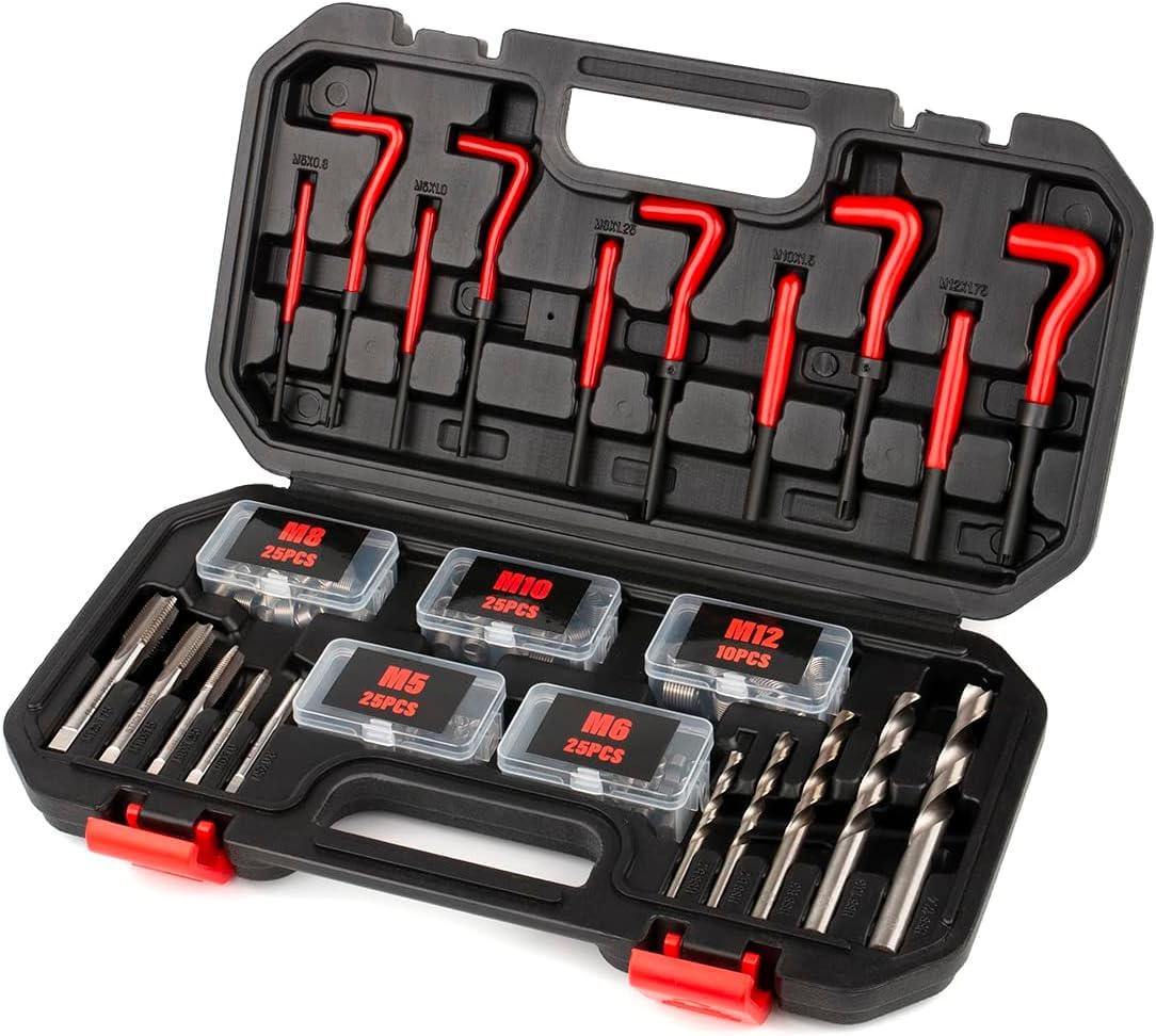 TORUK 131pcs Screw Hole Regeneration Set Recoil Helical Insert Kit for Repairing Crushed Screw Holes and Threads Repair Kit Universal Tool Motorcycle
TORUK 131pcs Screw Hole Regeneration Set Recoil Helical Insert Kit for Repairing Crushed Screw Holes and Threads Repair Kit Universal Tool Motorcycle