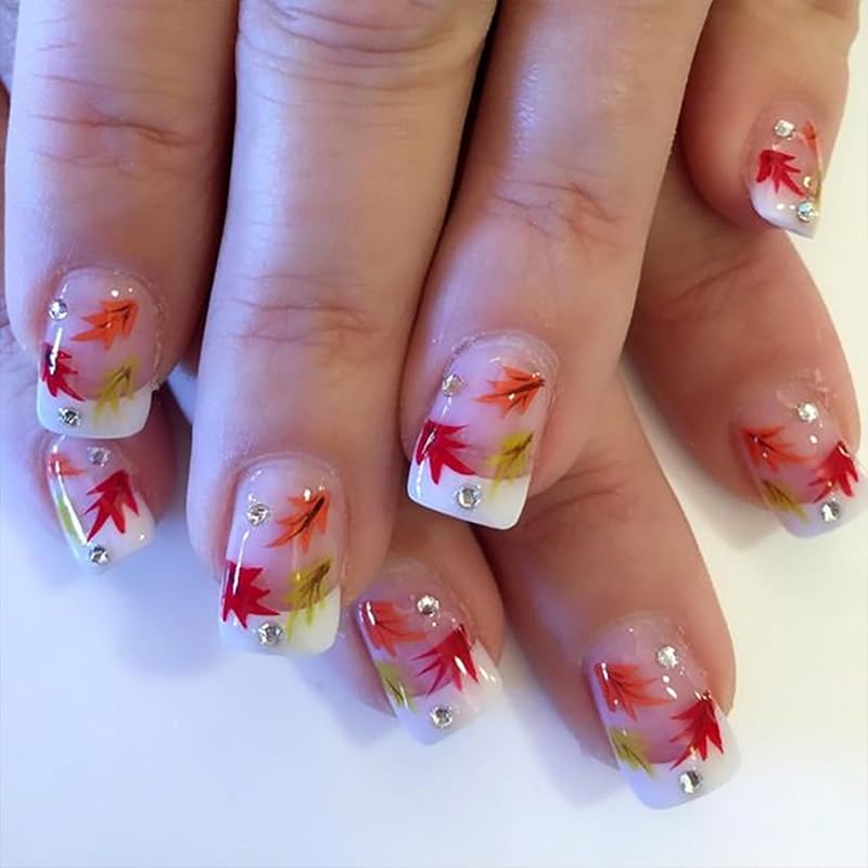 Maple Leaves Fall Thanksgiving False Nails - Short Square Acrylic Full Cover Coffin Glue on Nails for Women, Festival & Autumn Maple Leaves Letter Maple Leaves 6
Maple Leaves Fall Thanksgiving False Nails - Short Square Acrylic Full Cover Coffin Glue on Nails for Women, Festival & Autumn Maple Leaves Letter Maple Leaves 6