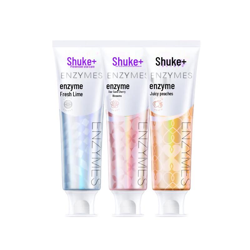 Зубная паста с энзимами Shuke, 3 шт. (Сакура, Персик, Лайм)
Зубная паста с энзимами Shuke, 3 шт. (Сакура, Персик, Лайм)