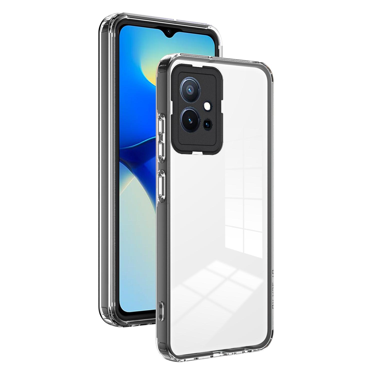 For vivo Y30/Y33s/T1/Y75/Y55 5G 3-in-1 Transparent Phone Cover TPU+PC Camera Protection Back Case Black
For vivo Y30/Y33s/T1/Y75/Y55 5G 3-in-1 Transparent Phone Cover TPU+PC Camera Protection Back Case Black