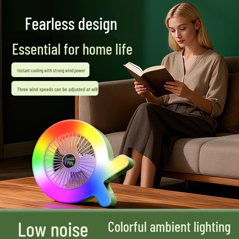 Seven-Color USB Rotating Desk Fan – Portable Face Circulation with Lighting for Home or Office 17.1×21.4 cm зелений
Seven-Color USB Rotating Desk Fan – Portable Face Circulation with Lighting for Home or Office 17.1×21.4 cm зелений