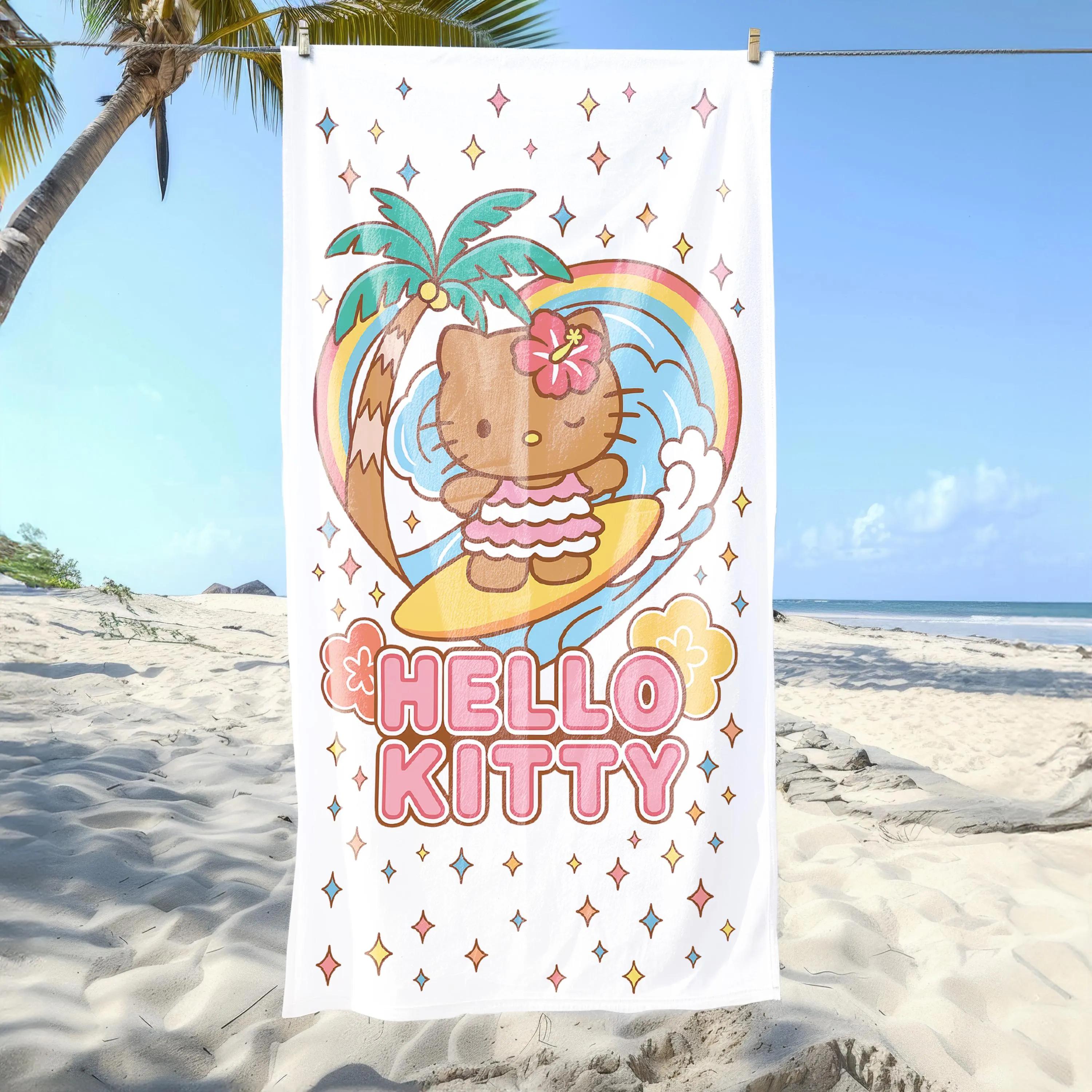 Cartoon Hello Kitty Beach Towel, Pink Girlish Rainbow Flat Print Towel, Kawaii Kitty Decor Bath Pool Towel, Perfect Birthday W30*H60(CM)
Cartoon Hello Kitty Beach Towel, Pink Girlish Rainbow Flat Print Towel, Kawaii Kitty Decor Bath Pool Towel, Perfect Birthday W30*H60(CM)