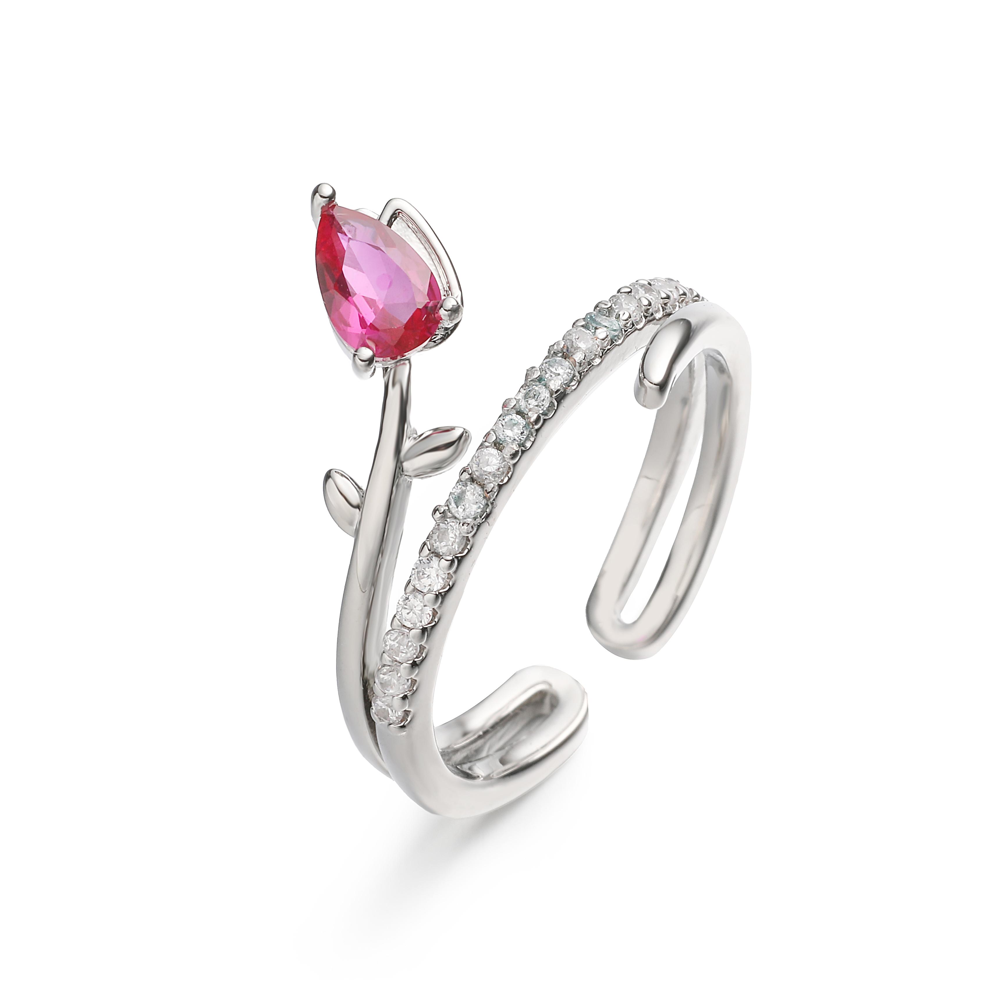 Rose Red Zircon Tulip Vine Open-Finger Ring – Women’s Style Jewellery for Weddings Banquets Parties and Birthdays resizable
Rose Red Zircon Tulip Vine Open-Finger Ring – Women’s Style Jewellery for Weddings Banquets Parties and Birthdays resizable