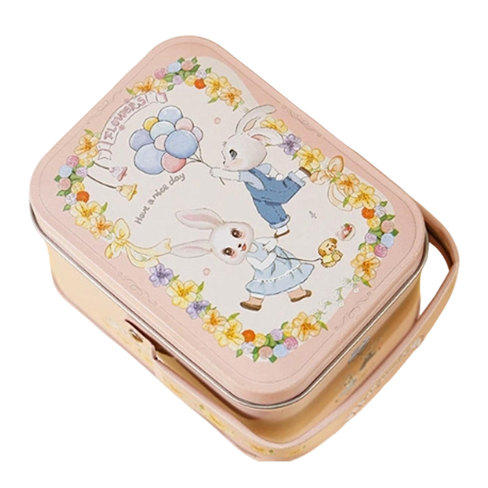 Rectangular Metal Storage Tin Box with Handle Decorative Cartoon Rabbit Design Suitable for Candy Food Storage and Small Items Organizer One Size розовый
Rectangular Metal Storage Tin Box with Handle Decorative Cartoon Rabbit Design Suitable for Candy Food Storage and Small Items Organizer One Size розовый