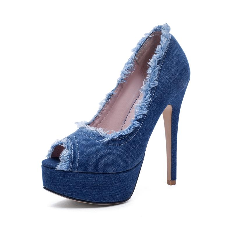 Fashion Women s New European and American Denim Waterproof Platform Open Toe Lace High Heel Large Fish Mouth Shoes 43 синий
Fashion Women s New European and American Denim Waterproof Platform Open Toe Lace High Heel Large Fish Mouth Shoes 43 синий