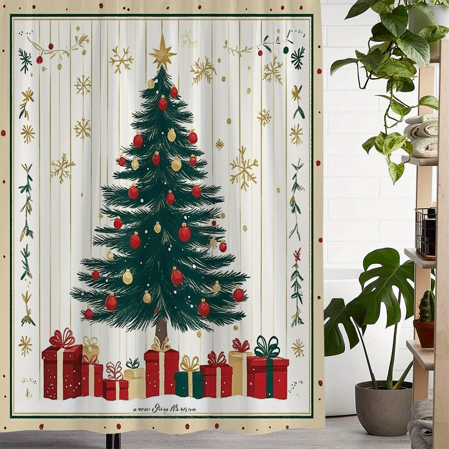 Christmas Tree Waterproof Mildew-Resistant Shower Curtain - Festive Design For A Joyful Holiday Bathroom Dcor Experience W60H190(CM)-1 Pcs
Christmas Tree Waterproof Mildew-Resistant Shower Curtain - Festive Design For A Joyful Holiday Bathroom Dcor Experience W60H190(CM)-1 Pcs