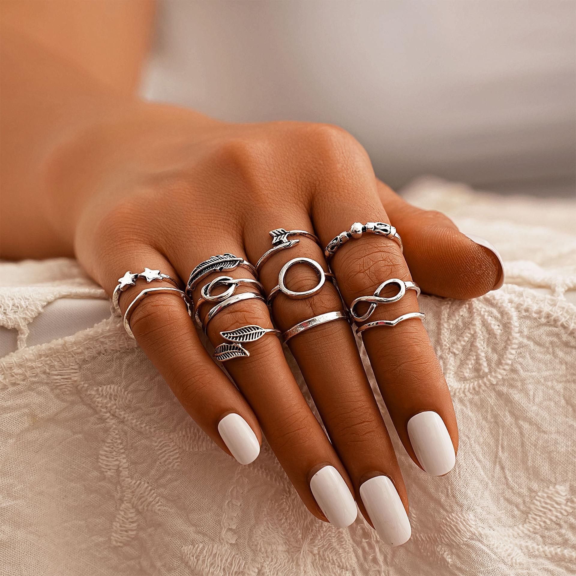 Promotional Combination Ring, Personalized Feather Leaf Star Infinity Symbol 12-Piece Set Of Jewelry.
Promotional Combination Ring, Personalized Feather Leaf Star Infinity Symbol 12-Piece Set Of Jewelry.