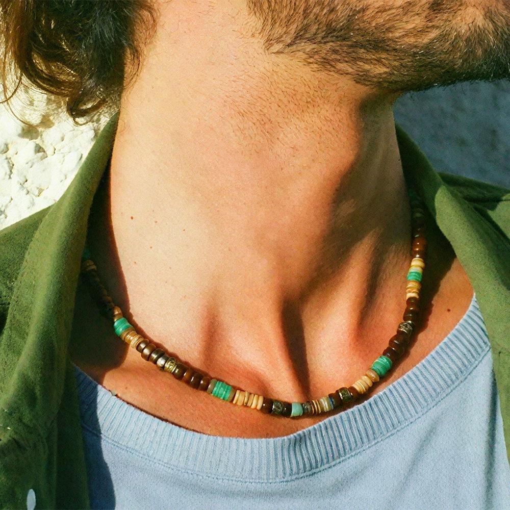 Cross-border Retro Ethnic Style Imperial Stone Wood Bead & Coconut Shell Men s Necklace Bohemian Vacation Choker for Women
Cross-border Retro Ethnic Style Imperial Stone Wood Bead & Coconut Shell Men s Necklace Bohemian Vacation Choker for Women