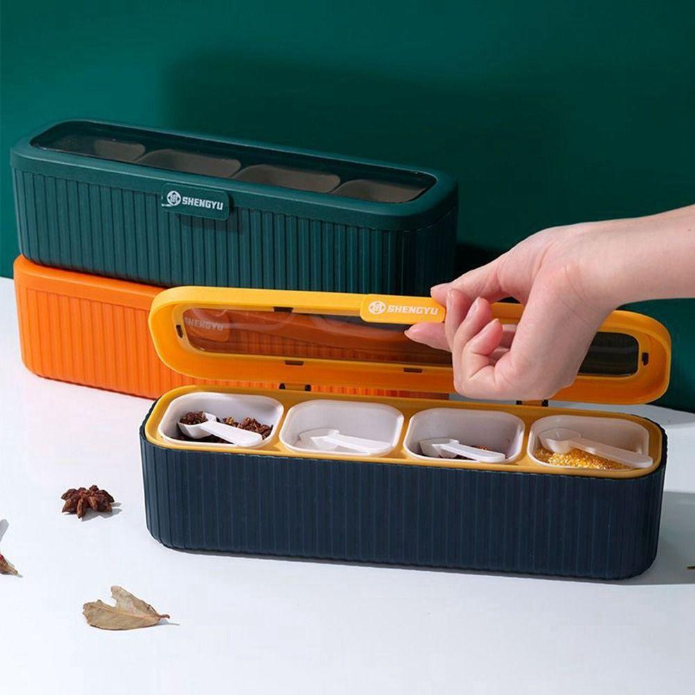 Dustproof Seasoning Storage Box Plasric Seasoning Storage Container 4 Grids Seasoning Box Home
Dustproof Seasoning Storage Box Plasric Seasoning Storage Container 4 Grids Seasoning Box Home