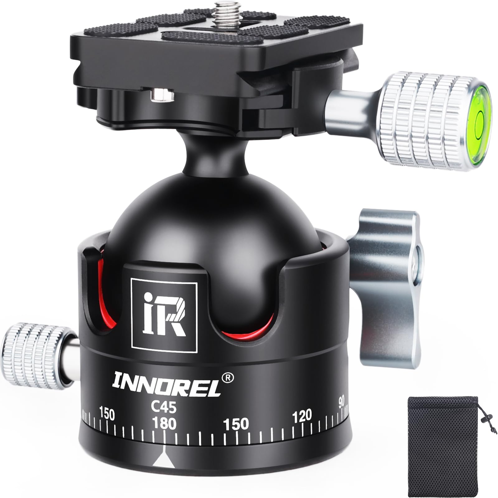 INNOREL Camera Tripod 25kg Load Aluminum x Mounting Ball with Storage C45 Head, Compact, Capacity, Alloy, Arca-Swiss Compatible, 1/4 3/8 Size, Head, чёрный
INNOREL Camera Tripod 25kg Load Aluminum x Mounting Ball with Storage C45 Head, Compact, Capacity, Alloy, Arca-Swiss Compatible, 1/4 3/8 Size, Head, чёрный