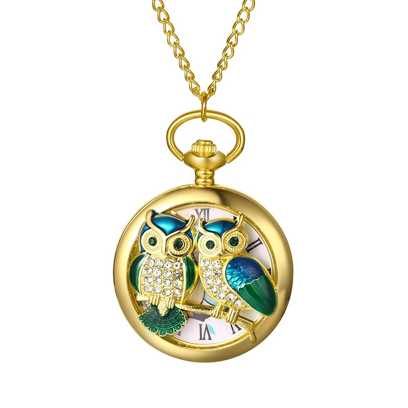 owl pocket watch skeleton antique Golden: rome analog display waterproof pocket watch pendant necklace chain gold - birthday anniversary Christmas
owl pocket watch skeleton antique Golden: rome analog display waterproof pocket watch pendant necklace chain gold - birthday anniversary Christmas