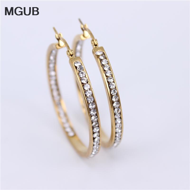 Vintage Gold Color stainless steel crystal Circle Hoop Earrings for Women Ear Clip Party Jewelry fashion Gift
Vintage Gold Color stainless steel crystal Circle Hoop Earrings for Women Ear Clip Party Jewelry fashion Gift