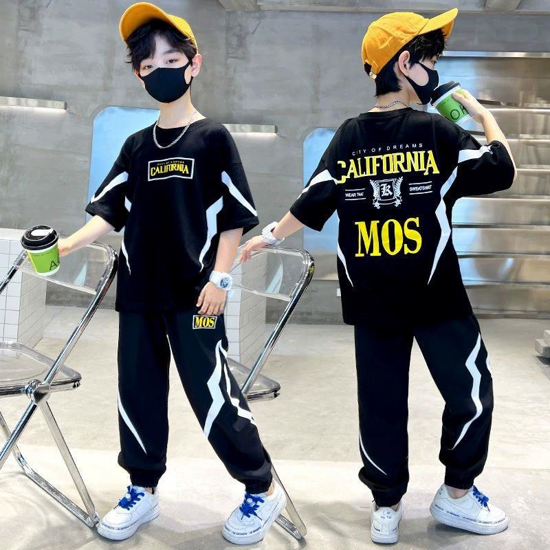 Summer Boys Casual Sets Kids Sport T-Shirt Suits Print Tops+Sweatpant 2Pcs Teen Tracksuit Jogger Outfits 5-12 Years 160
Summer Boys Casual Sets Kids Sport T-Shirt Suits Print Tops+Sweatpant 2Pcs Teen Tracksuit Jogger Outfits 5-12 Years 160