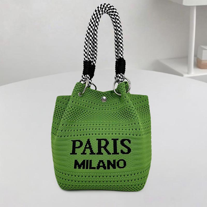 Parisian-Inspired White Knitted Tote Bag - Fashionable Bucket Style for Shopping and Photos зелений
Parisian-Inspired White Knitted Tote Bag - Fashionable Bucket Style for Shopping and Photos зелений