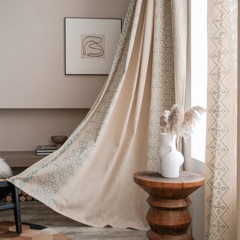 Cotton Linen American Geometry Home Window Curtain Embroidered Edge Blackout Drapes Curtains Living Room Bedroom Kitchen Window W140 x H160cm&Punching
Cotton Linen American Geometry Home Window Curtain Embroidered Edge Blackout Drapes Curtains Living Room Bedroom Kitchen Window W140 x H160cm&Punching
