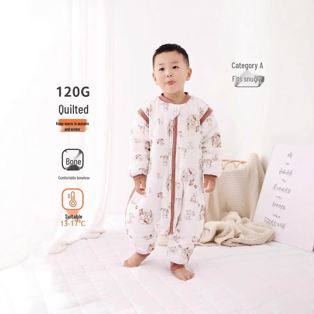 Thickened Cotton Baby Sleeping Bag with Split Legs - Anti-Kicking Zipper Style for Autumn and Winter 110 cm
Thickened Cotton Baby Sleeping Bag with Split Legs - Anti-Kicking Zipper Style for Autumn and Winter 110 cm