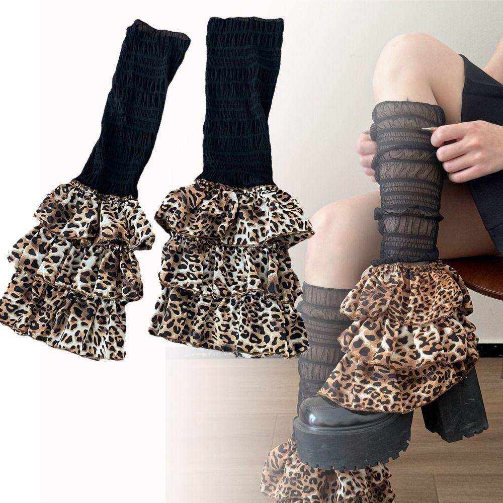 Winter Warm Ruffled Flared Leg Sleeve Leopard Print Tiered Piled Calf Socks Ruched Leg Warmer чорний
Winter Warm Ruffled Flared Leg Sleeve Leopard Print Tiered Piled Calf Socks Ruched Leg Warmer чорний
