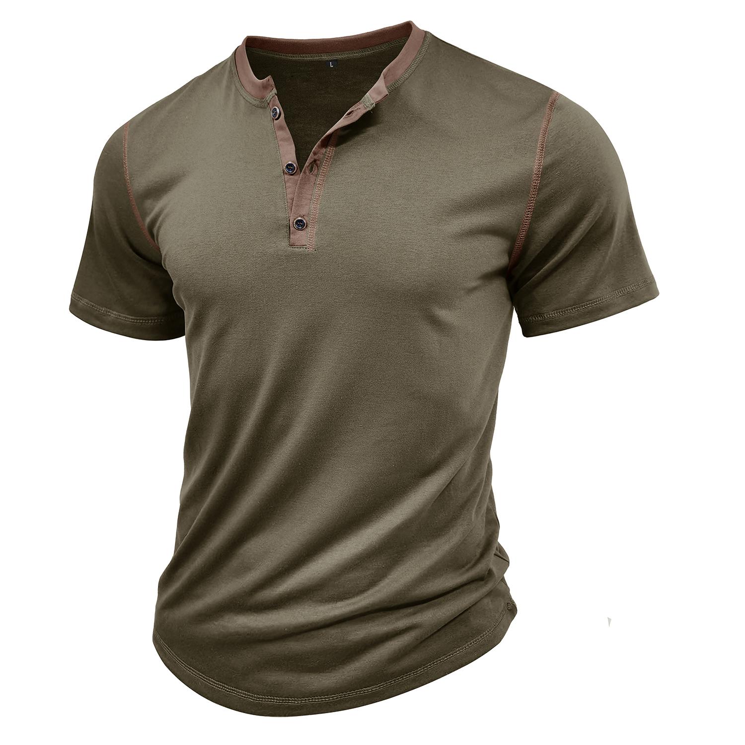 Men’s Tops Henley Shirt Short Sleeves Cotton Round Neck Color Block Breathable Daily T-shirts Summer Spring Holiday Casual Menswear XXL зелений
Men’s Tops Henley Shirt Short Sleeves Cotton Round Neck Color Block Breathable Daily T-shirts Summer Spring Holiday Casual Menswear XXL зелений