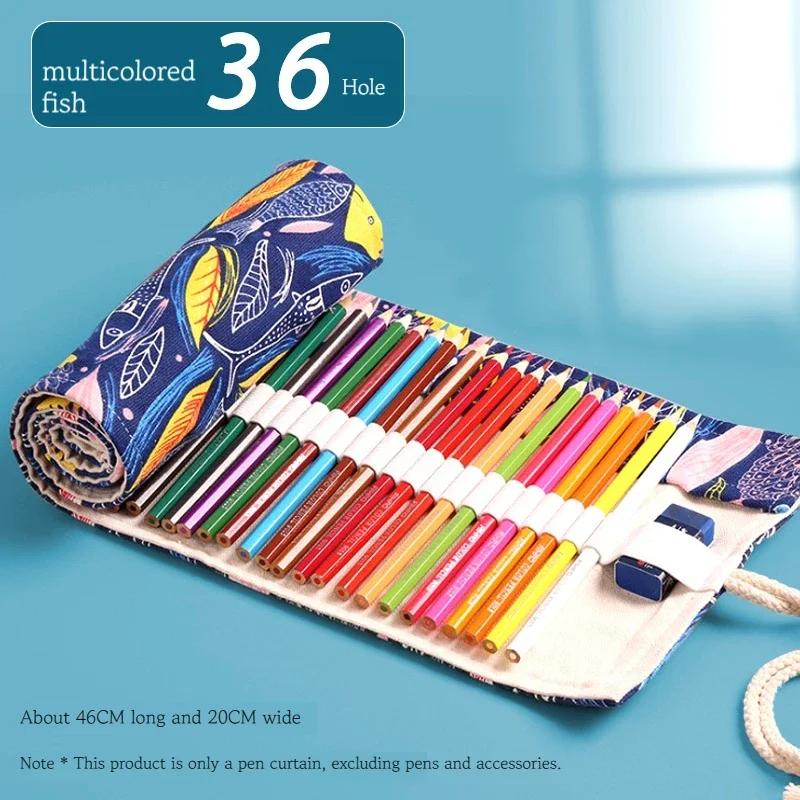 36/48/72 Hole Colorful Cloth Pencil Case Stationery Large Capacity Pouch Cosmetic Pencil Storage Bag Pencil Roll School Supplies
36/48/72 Hole Colorful Cloth Pencil Case Stationery Large Capacity Pouch Cosmetic Pencil Storage Bag Pencil Roll School Supplies