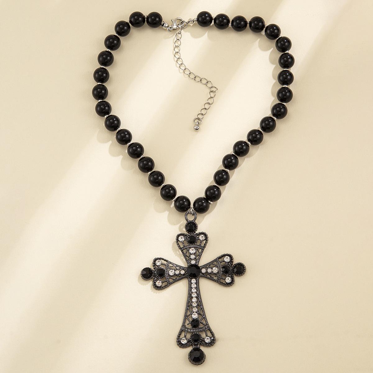 Multiple Layers Fold Wear Imitation Pearl Chain Beaded Gothic Cross Pendant Necklace for Women Retro Punk Collar Jewelry Gifts
Multiple Layers Fold Wear Imitation Pearl Chain Beaded Gothic Cross Pendant Necklace for Women Retro Punk Collar Jewelry Gifts