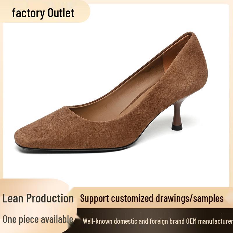 European & American Style Stiletto Heel Suede Leather Women s Retro Square Toe Low-Cut High-Heels 35 коричневый
European & American Style Stiletto Heel Suede Leather Women s Retro Square Toe Low-Cut High-Heels 35 коричневый