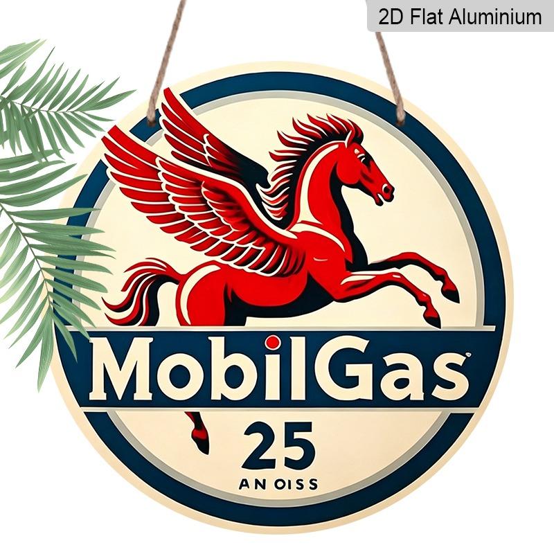 2D Flat, Vintage-style Premium Aluminum Wall Covering, Available in Multiple Sizes. Mobil Gas Station Sign with Pegasus Design. Suitable for Indoor 20*20cm
2D Flat, Vintage-style Premium Aluminum Wall Covering, Available in Multiple Sizes. Mobil Gas Station Sign with Pegasus Design. Suitable for Indoor 20*20cm