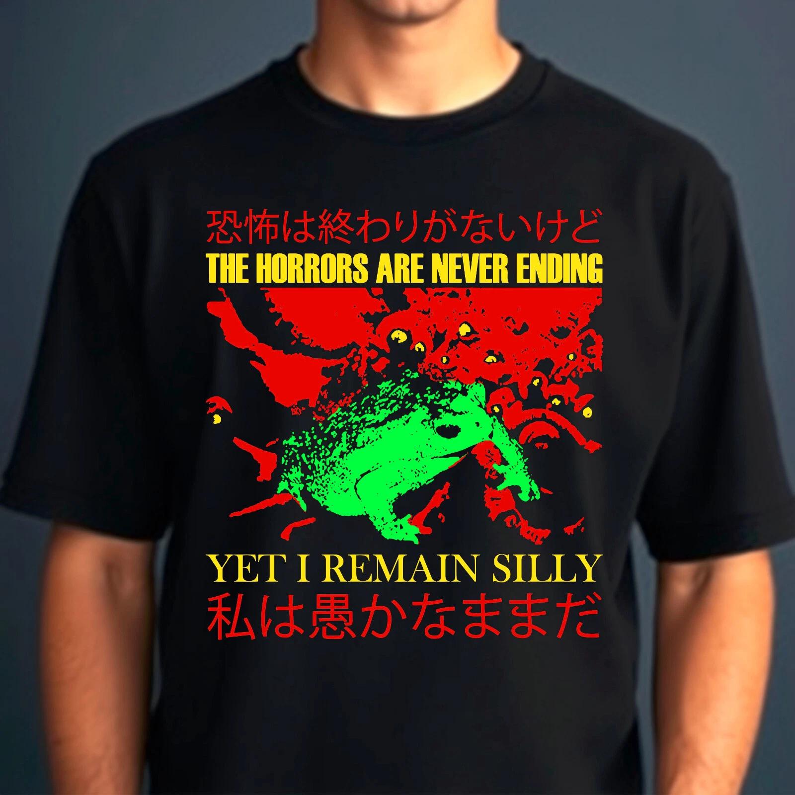 The Horrors Are Never Ending Japanese Vintage Funny Frog Unisex Gift T-Shirt 3XL
The Horrors Are Never Ending Japanese Vintage Funny Frog Unisex Gift T-Shirt 3XL