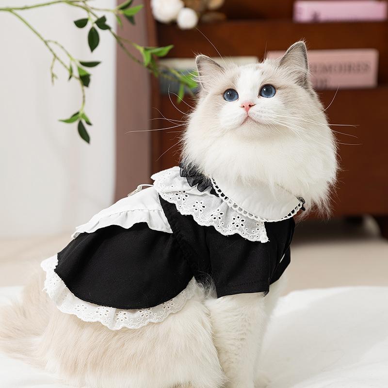 Cat clothes spring and summer thin JK academy style tractable maid dress blue cat kitten pet cat clothes XL (recommended weight 12-7.5 kg) бонді синього кольору
Cat clothes spring and summer thin JK academy style tractable maid dress blue cat kitten pet cat clothes XL (recommended weight 12-7.5 kg) бонді синього кольору
