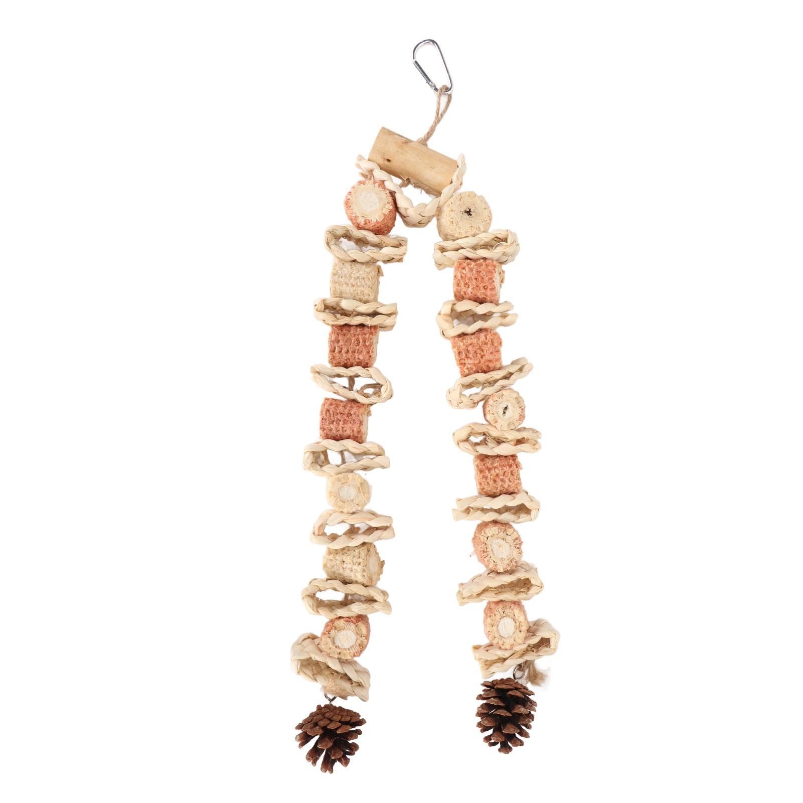 Bird Chewing Toy Beak Grinding Boredom Relief Corn Cob Pine Cone Bird Bite Toy for Medium Large
Bird Chewing Toy Beak Grinding Boredom Relief Corn Cob Pine Cone Bird Bite Toy for Medium Large