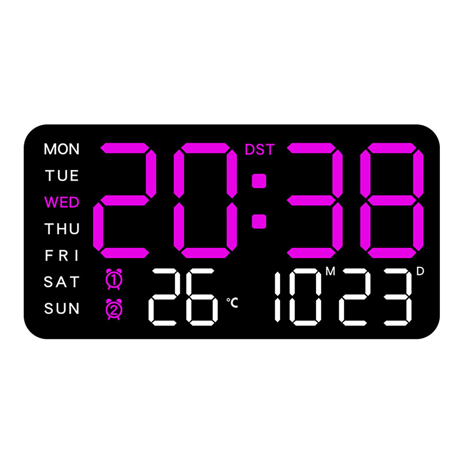 Voice-Activated Wake Up Alarm Clock Adjustable 12/24H LED Digital Wall Clock Control Temperature Date Brightness Hanging Clock чёрно-фиолетовый
Voice-Activated Wake Up Alarm Clock Adjustable 12/24H LED Digital Wall Clock Control Temperature Date Brightness Hanging Clock чёрно-фиолетовый