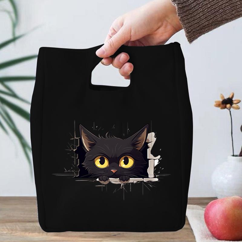 Portable Lunch Bag Cartoon Black Cat Pattern Food Thermal Box Canvas Handbags Women Kids Outdoor Insulated Food Bento Lunch Bags
Portable Lunch Bag Cartoon Black Cat Pattern Food Thermal Box Canvas Handbags Women Kids Outdoor Insulated Food Bento Lunch Bags
