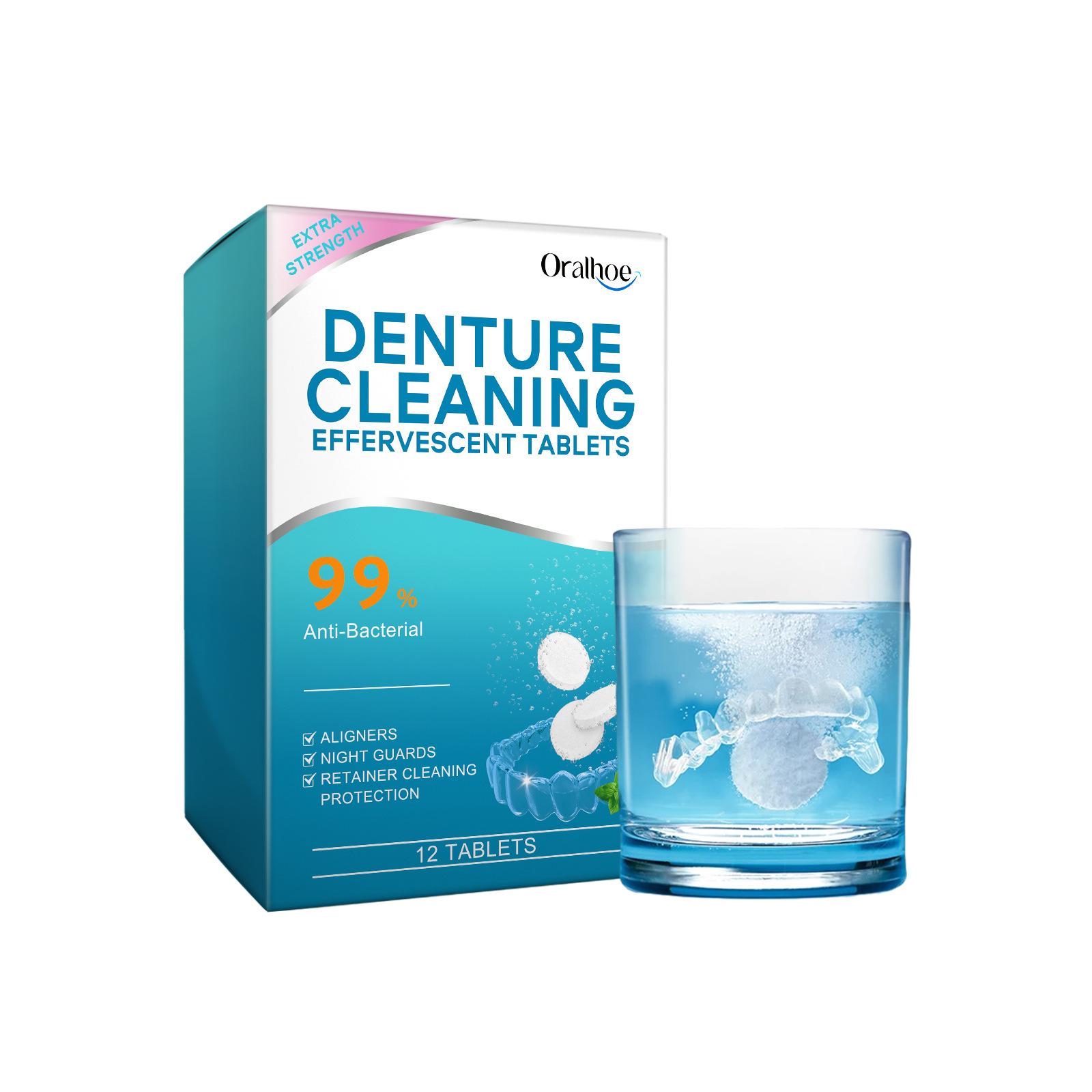 Denture & Retainer Cleanser Tablets Whitening Antibacterial Stain Removal Freshness Portable Braces Cleaning Effervescent Tablet
Denture & Retainer Cleanser Tablets Whitening Antibacterial Stain Removal Freshness Portable Braces Cleaning Effervescent Tablet