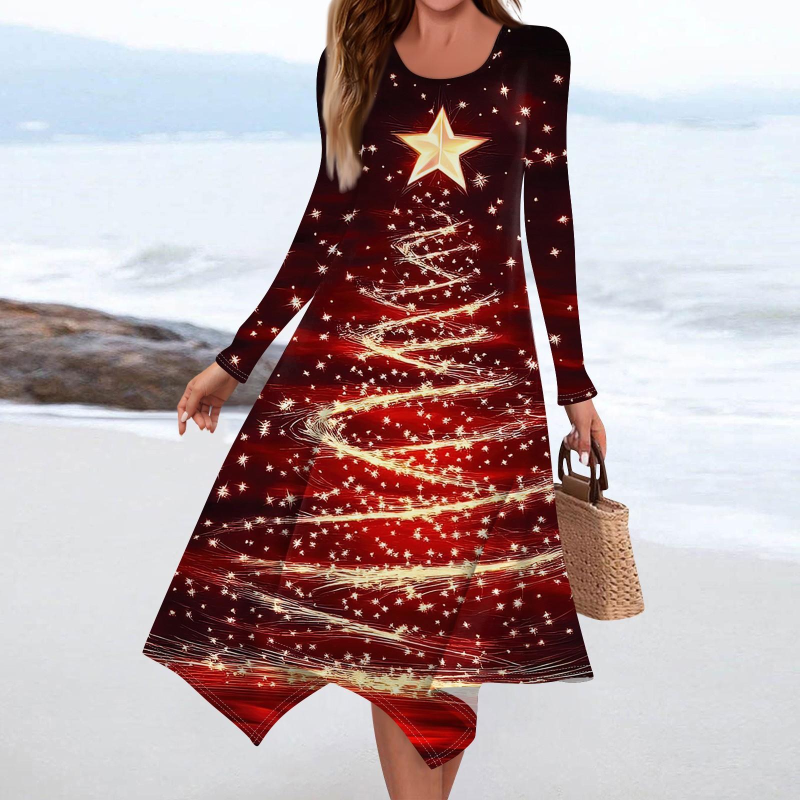 Women s Casual Fashion Round Neck Long Sleeve Print Irregular Hem Midi Dress XL
Women s Casual Fashion Round Neck Long Sleeve Print Irregular Hem Midi Dress XL
