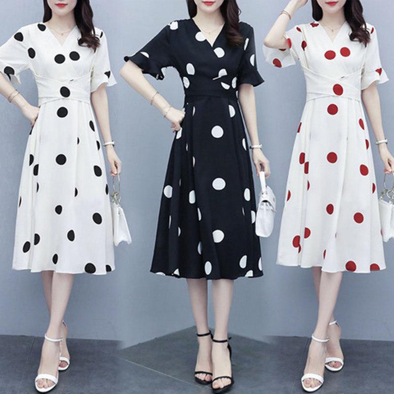 2022 Spring/Summer Korean Plus Size Loose Short Sleeve Mid-Length Dress for Women L
2022 Spring/Summer Korean Plus Size Loose Short Sleeve Mid-Length Dress for Women L